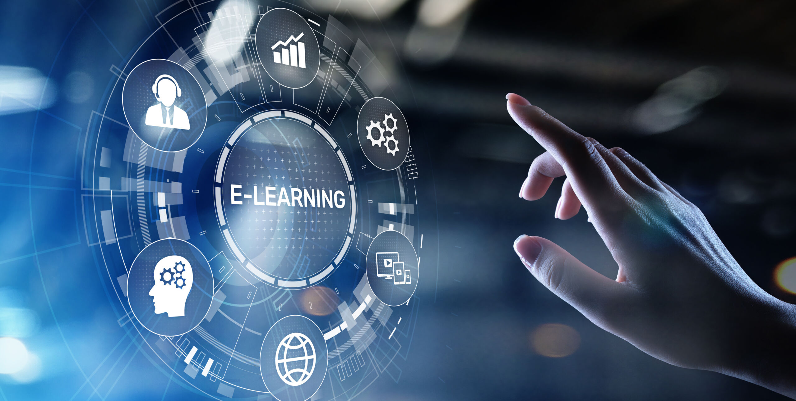 E-learning Online Education Training Webinar Seminar Personal Development and Professional growth.